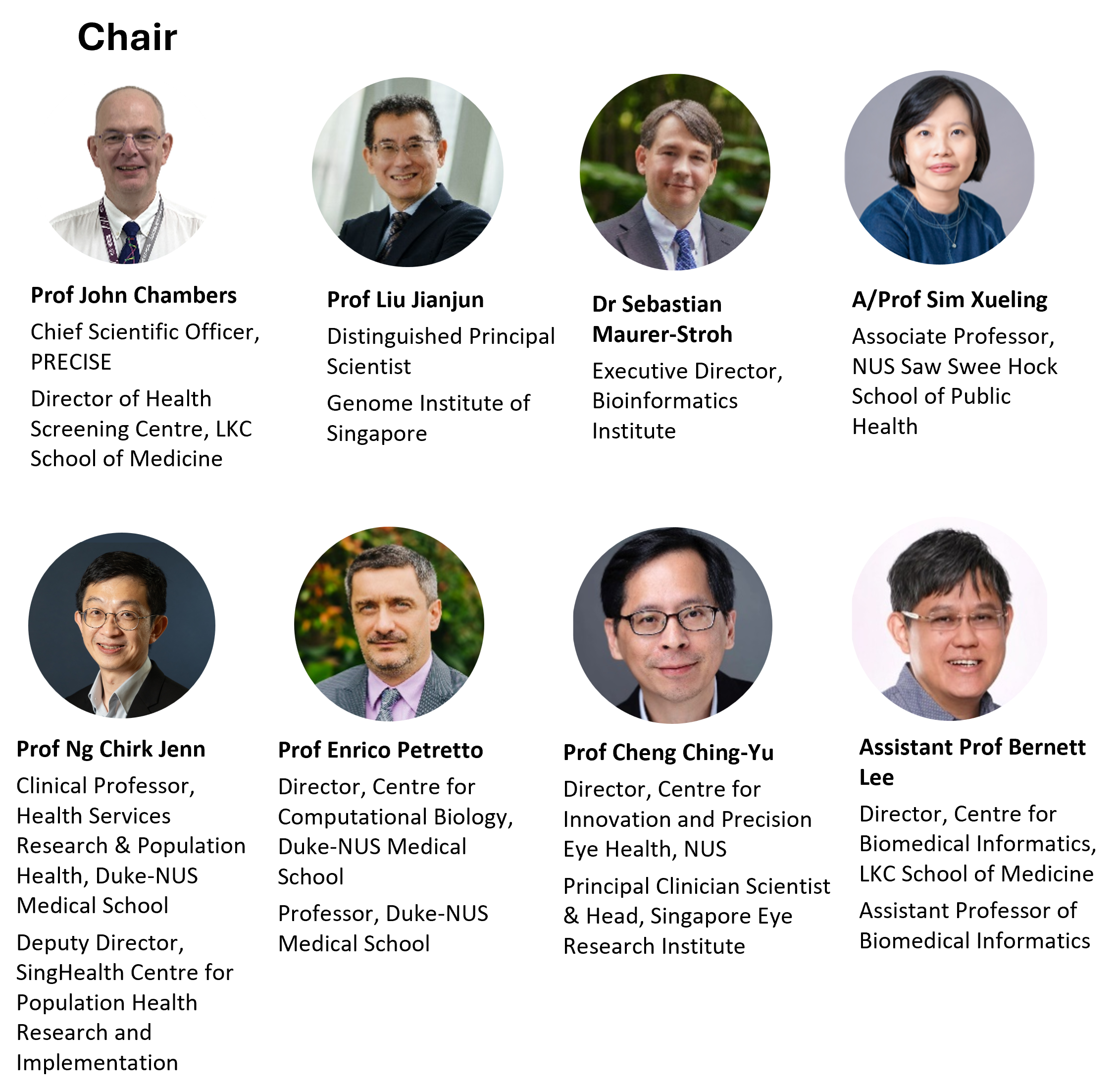 Members of the PRECISE-SG100K Scientific Committee